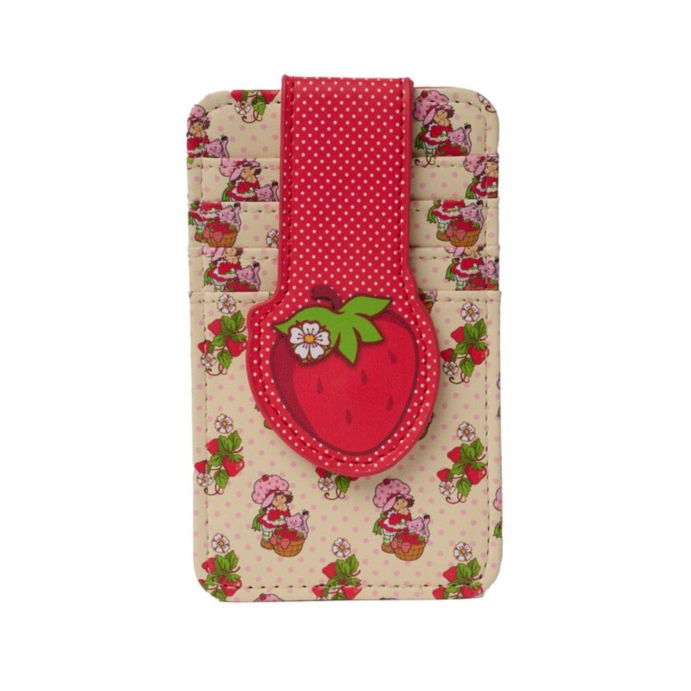 New Womens Strawberry Shortcake Card Holder Wallet Button Snap Closure